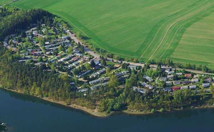 Luftbild Bungalowdorf Zadelsdorf